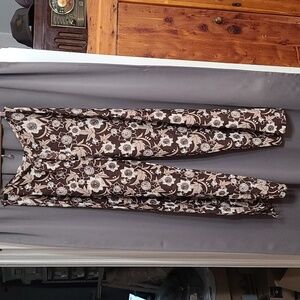 Disney Womens Lounge Pants Swim Coverup Mickey Mouse Brown Sheer Tie Waist Sz 8